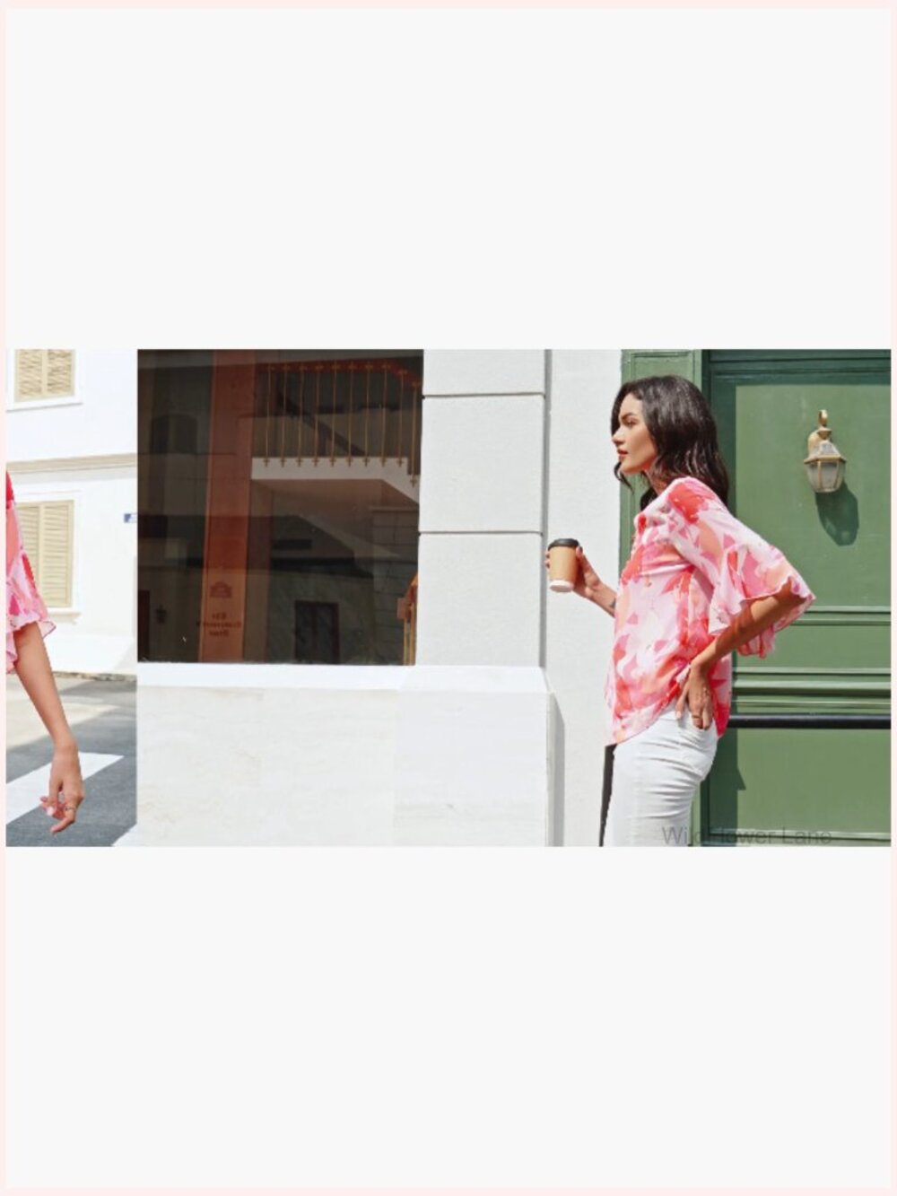 3/4 Length Sleeve Womens Blouse Dressy Casual Button Down V Neck Pullover Top - Picture 7 of 7